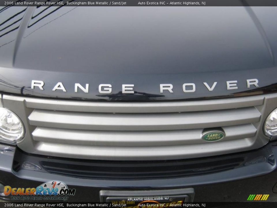 2006 Land Rover Range Rover HSE Buckingham Blue Metallic / Sand/Jet Photo #13