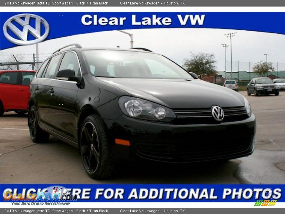 2010 Volkswagen Jetta TDI SportWagen Black / Titan Black Photo #1