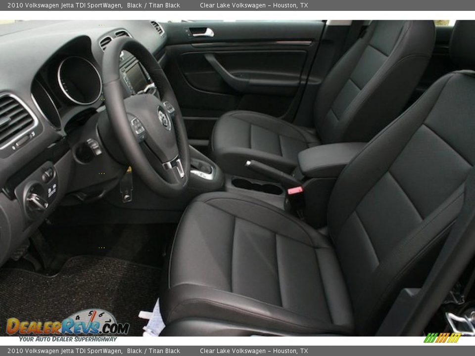 2010 Volkswagen Jetta TDI SportWagen Black / Titan Black Photo #5