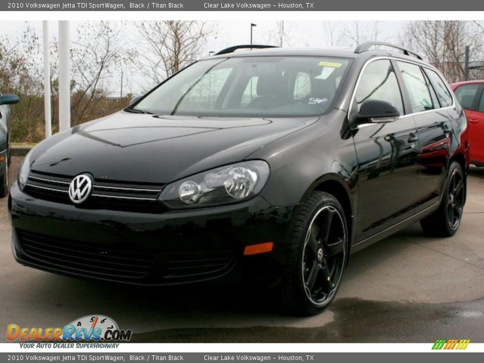 2010 Volkswagen Jetta TDI SportWagen Black / Titan Black Photo #11