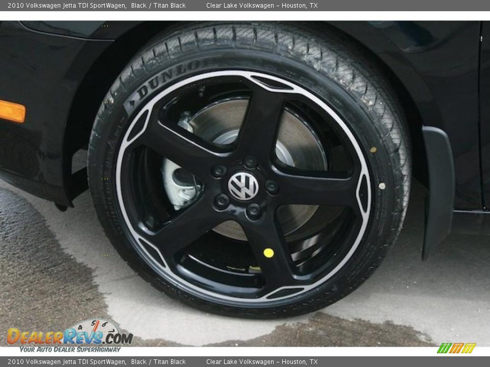 2010 Volkswagen Jetta TDI SportWagen Black / Titan Black Photo #12