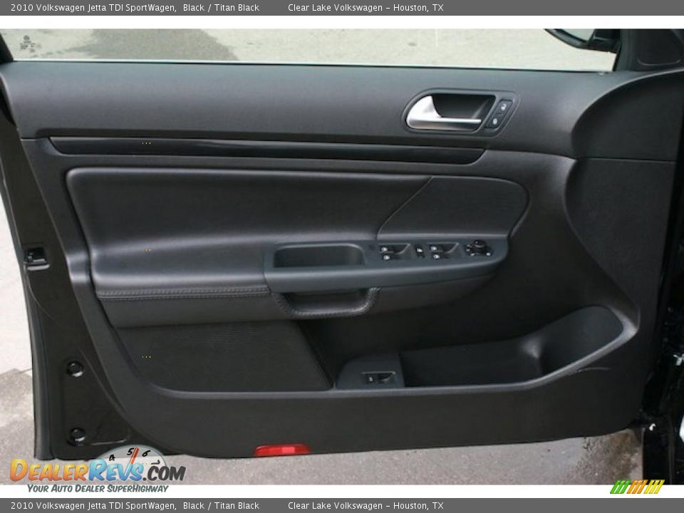 2010 Volkswagen Jetta TDI SportWagen Black / Titan Black Photo #15