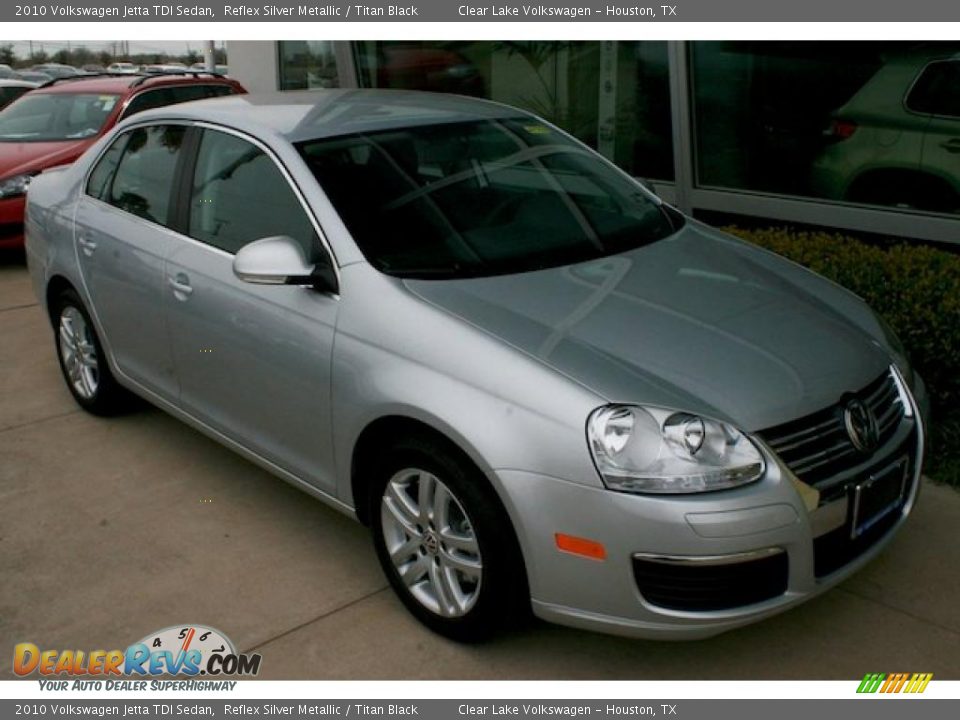 2010 Volkswagen Jetta TDI Sedan Reflex Silver Metallic / Titan Black Photo #10