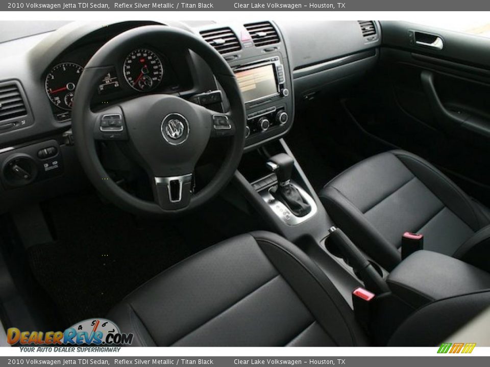 2010 Volkswagen Jetta TDI Sedan Reflex Silver Metallic / Titan Black Photo #15