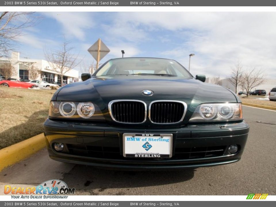 2003 BMW 5 Series 530i Sedan Oxford Green Metallic / Sand Beige Photo #2