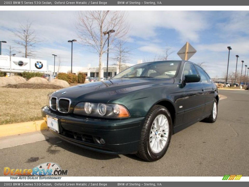 2003 BMW 5 Series 530i Sedan Oxford Green Metallic / Sand Beige Photo #3