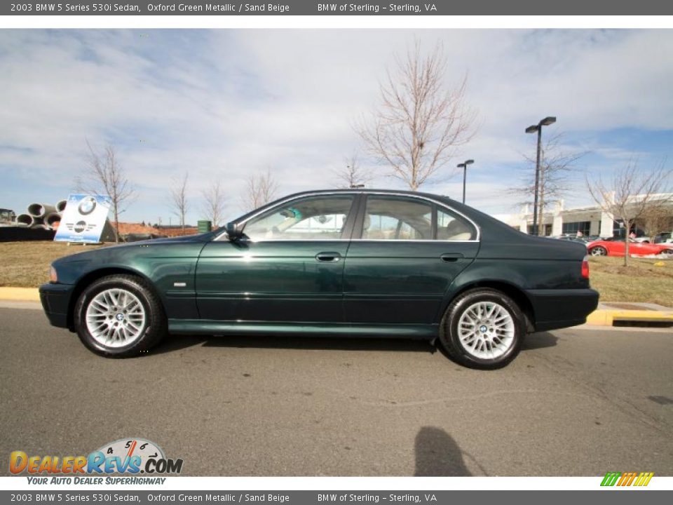2003 BMW 5 Series 530i Sedan Oxford Green Metallic / Sand Beige Photo #4