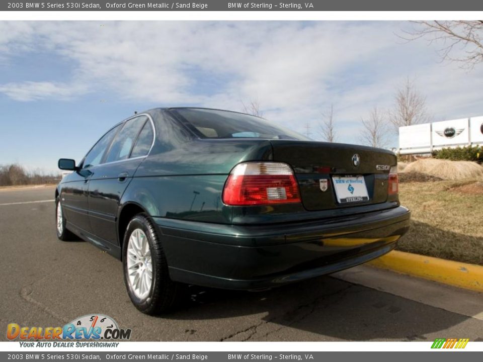 2003 BMW 5 Series 530i Sedan Oxford Green Metallic / Sand Beige Photo #5