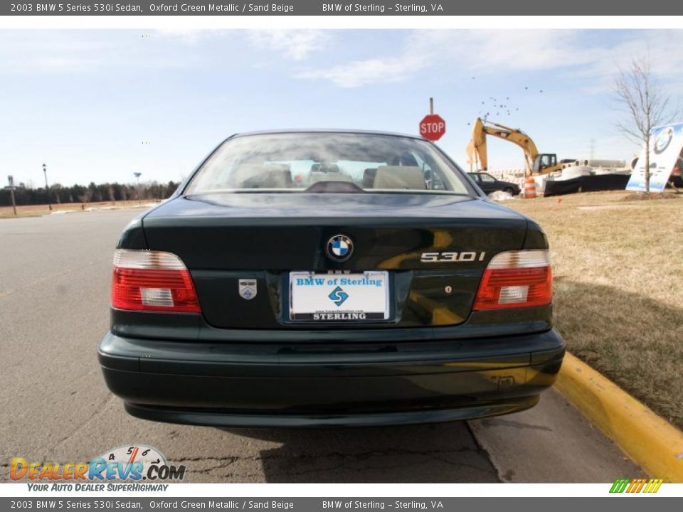 2003 BMW 5 Series 530i Sedan Oxford Green Metallic / Sand Beige Photo #6