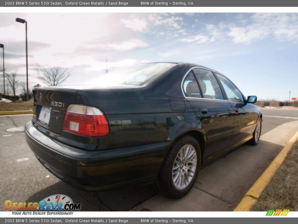 2003 BMW 5 Series 530i Sedan Oxford Green Metallic / Sand Beige Photo #7