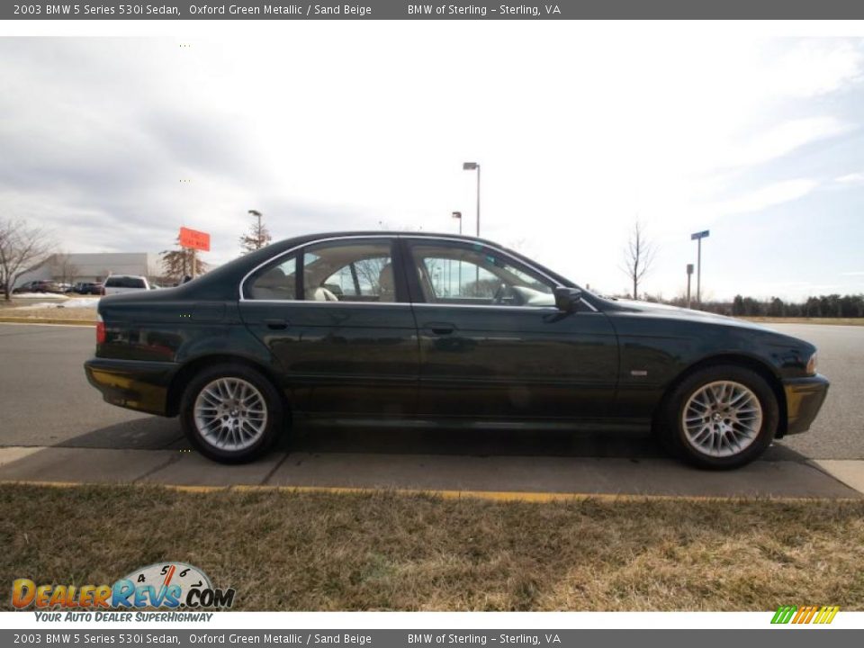 2003 BMW 5 Series 530i Sedan Oxford Green Metallic / Sand Beige Photo #8