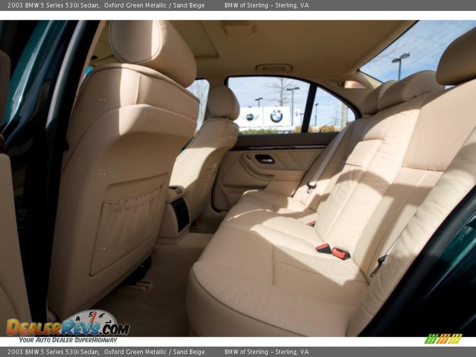 2003 BMW 5 Series 530i Sedan Oxford Green Metallic / Sand Beige Photo #12