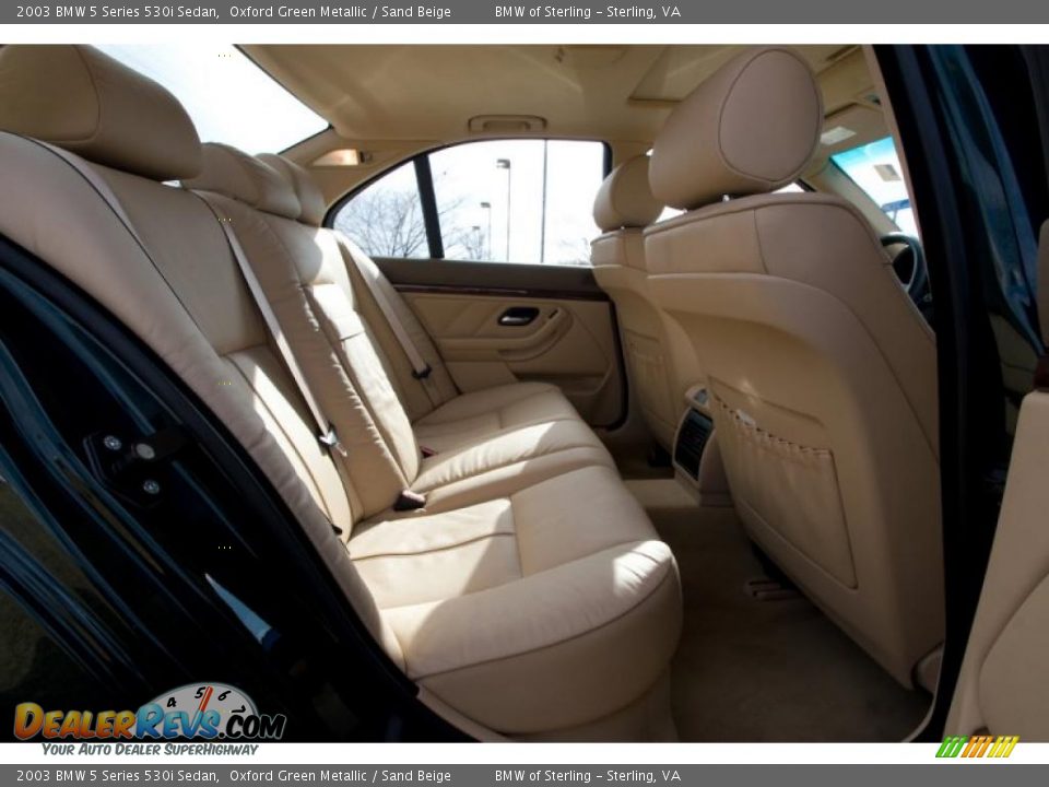 2003 BMW 5 Series 530i Sedan Oxford Green Metallic / Sand Beige Photo #13