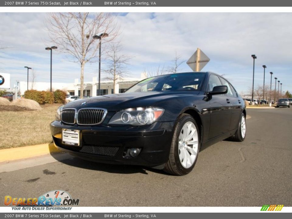 2007 BMW 7 Series 750i Sedan Jet Black / Black Photo #2