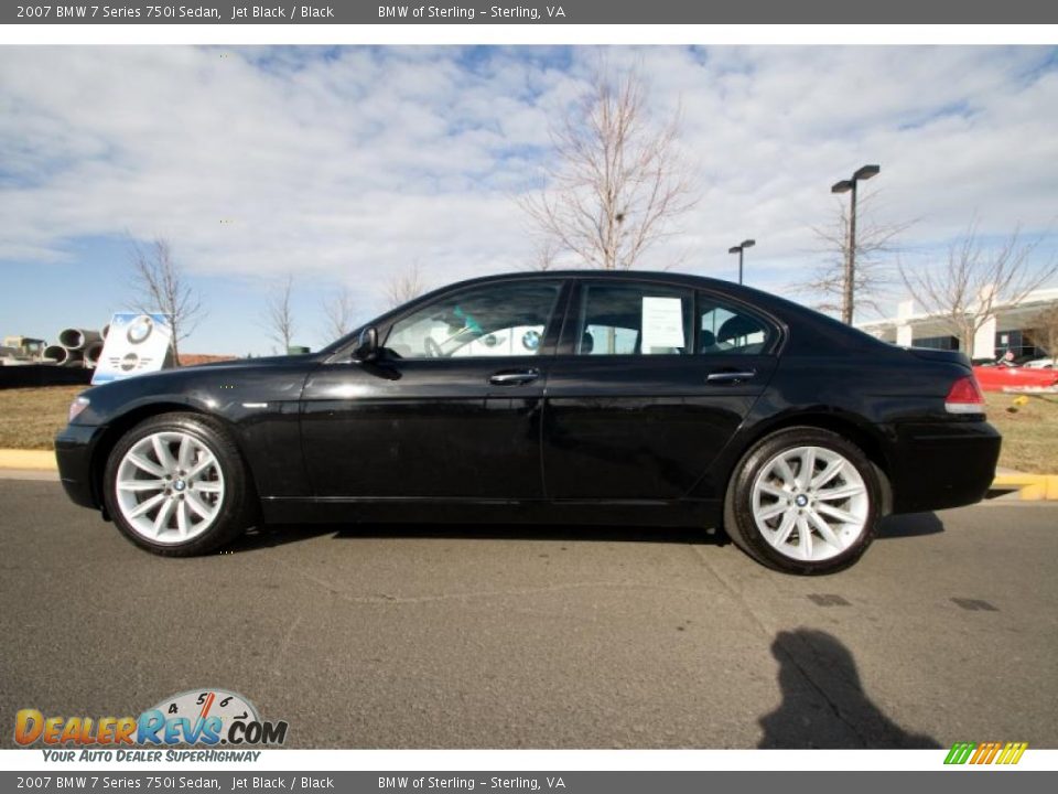 2007 BMW 7 Series 750i Sedan Jet Black / Black Photo #3