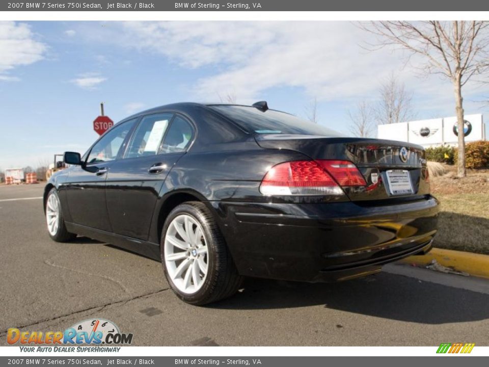 2007 BMW 7 Series 750i Sedan Jet Black / Black Photo #4