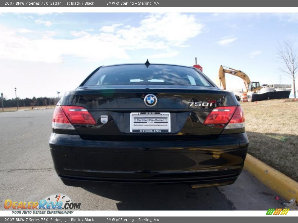 2007 BMW 7 Series 750i Sedan Jet Black / Black Photo #5