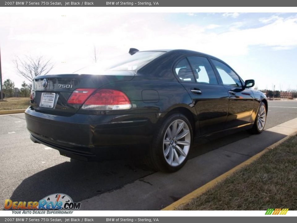 2007 BMW 7 Series 750i Sedan Jet Black / Black Photo #6