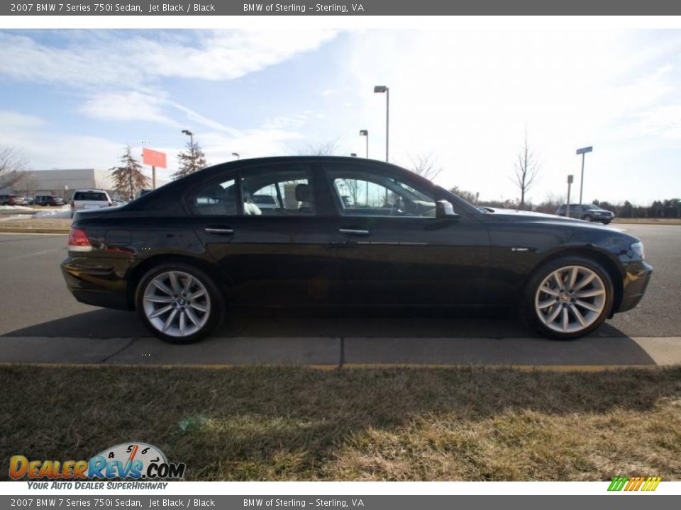 2007 BMW 7 Series 750i Sedan Jet Black / Black Photo #7