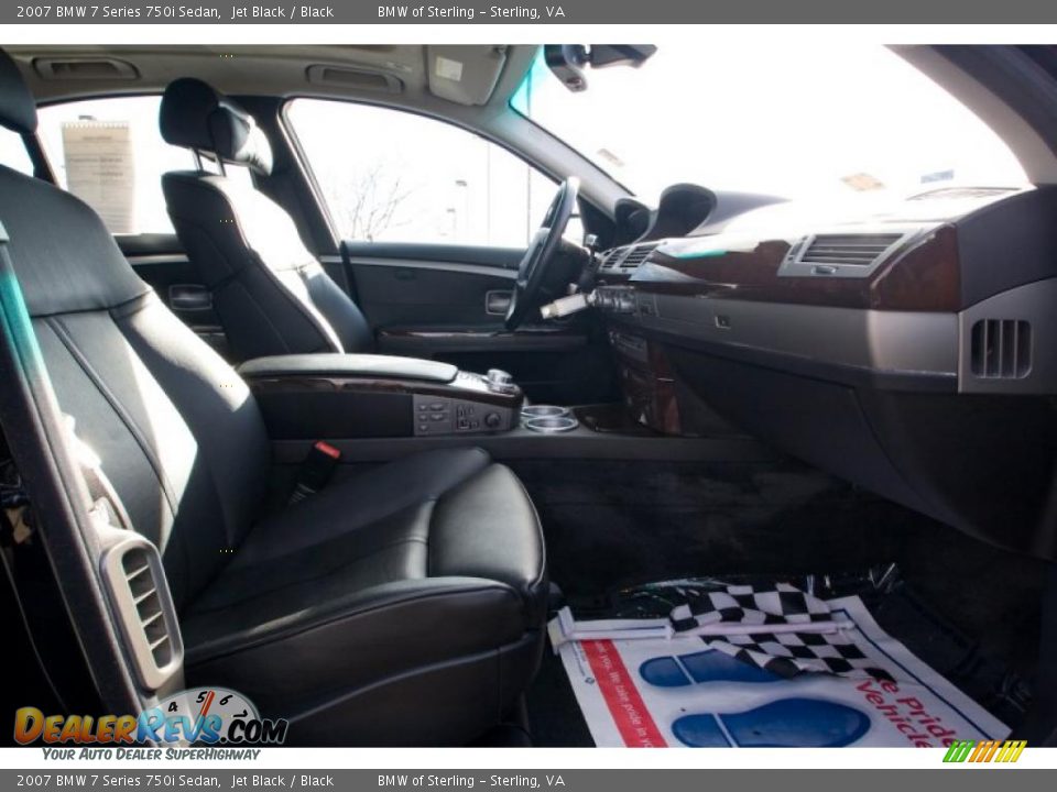 2007 BMW 7 Series 750i Sedan Jet Black / Black Photo #12