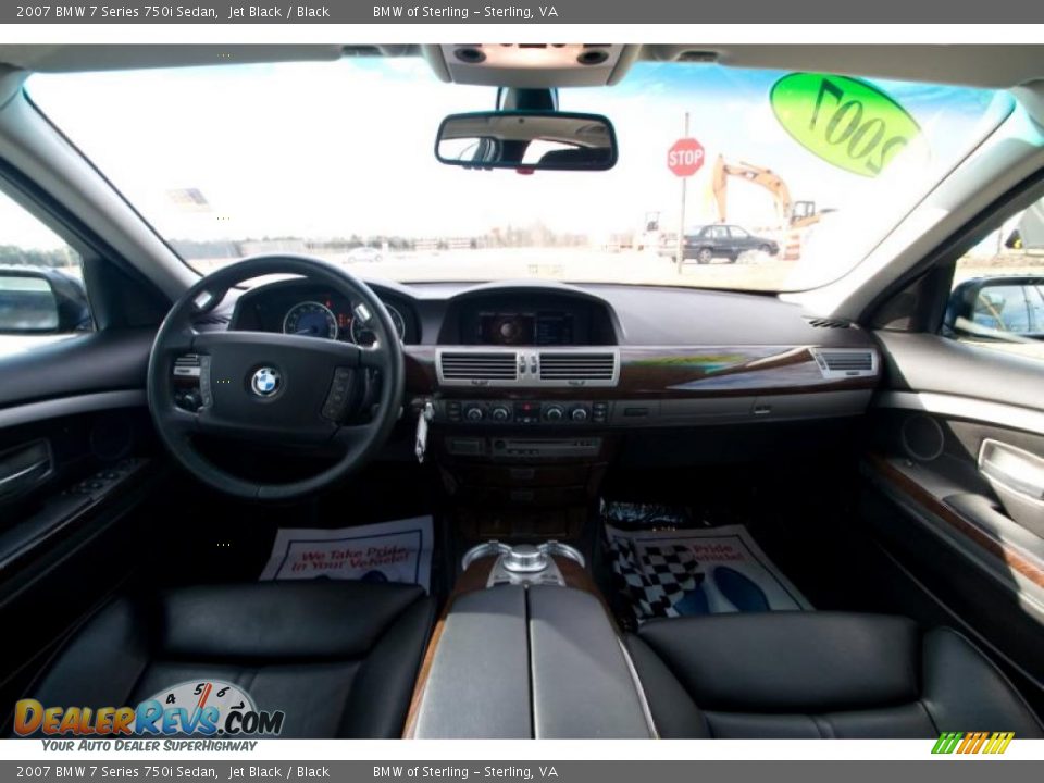 2007 BMW 7 Series 750i Sedan Jet Black / Black Photo #13