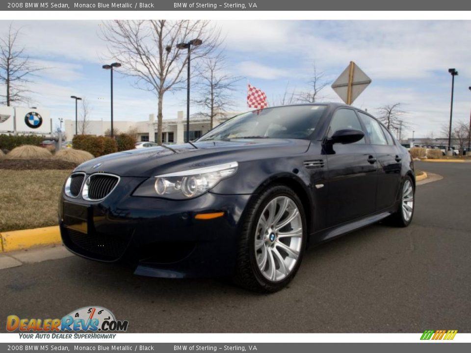 2008 BMW M5 Sedan Monaco Blue Metallic / Black Photo #2