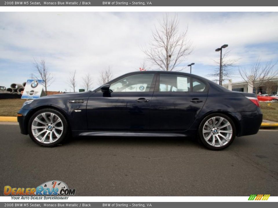2008 BMW M5 Sedan Monaco Blue Metallic / Black Photo #3