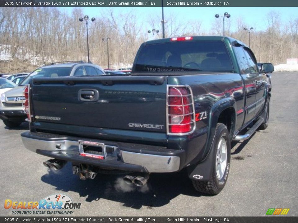 2005 Chevrolet Silverado 1500 Z71 Extended Cab 4x4 Dark Green Metallic / Tan Photo #4