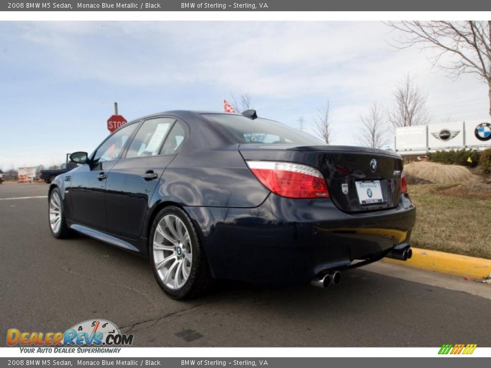 2008 BMW M5 Sedan Monaco Blue Metallic / Black Photo #4
