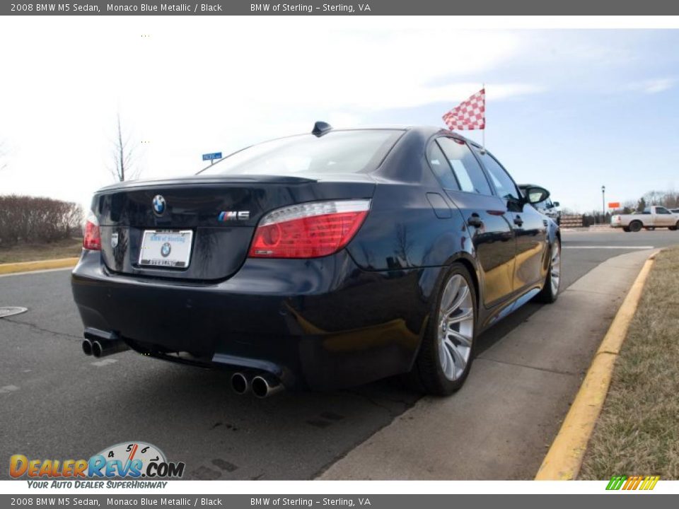 2008 BMW M5 Sedan Monaco Blue Metallic / Black Photo #6