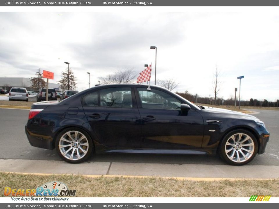 2008 BMW M5 Sedan Monaco Blue Metallic / Black Photo #7