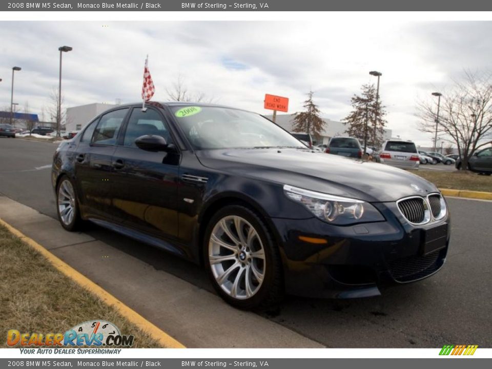 2008 BMW M5 Sedan Monaco Blue Metallic / Black Photo #8