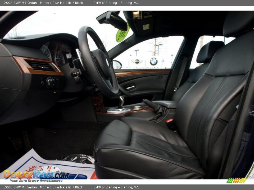 2008 BMW M5 Sedan Monaco Blue Metallic / Black Photo #9