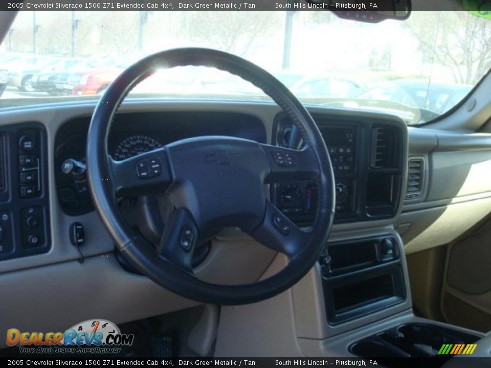 2005 Chevrolet Silverado 1500 Z71 Extended Cab 4x4 Dark Green Metallic / Tan Photo #10