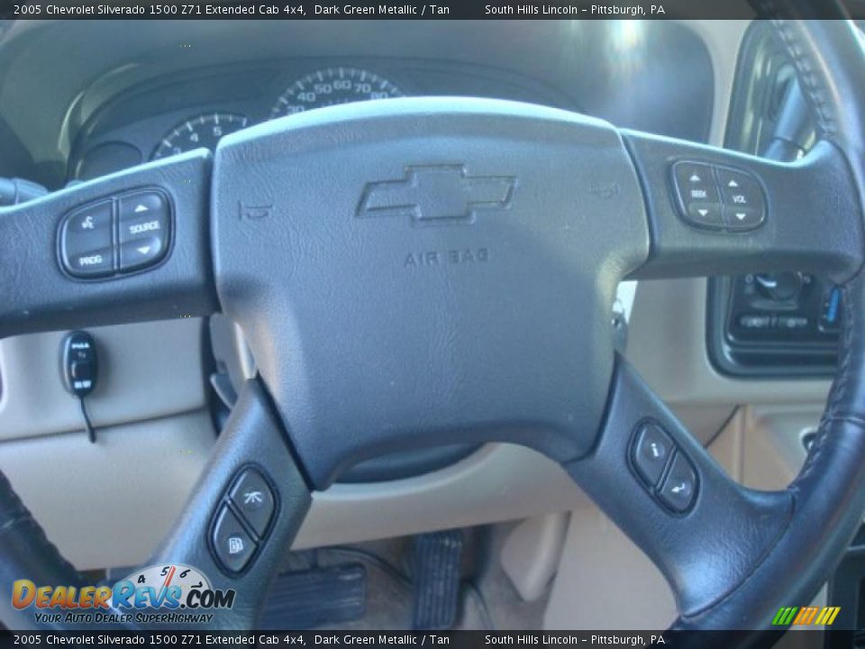 2005 Chevrolet Silverado 1500 Z71 Extended Cab 4x4 Dark Green Metallic / Tan Photo #12
