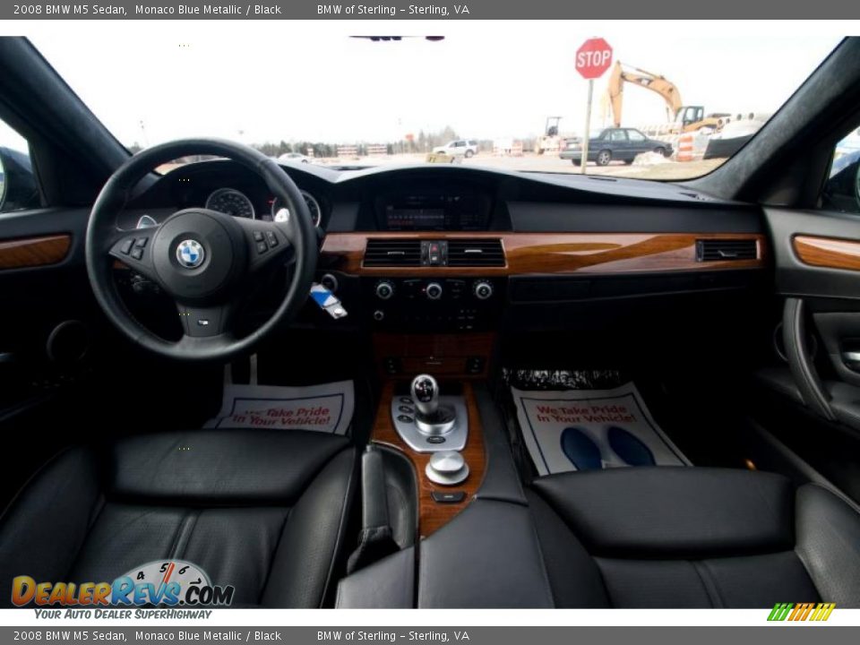 2008 BMW M5 Sedan Monaco Blue Metallic / Black Photo #13