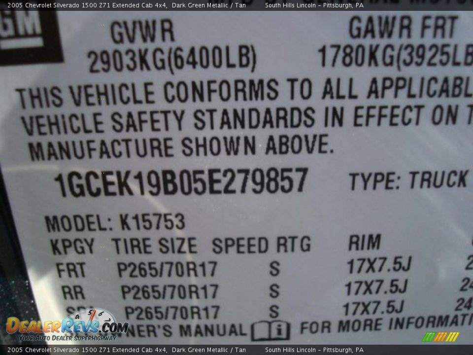 2005 Chevrolet Silverado 1500 Z71 Extended Cab 4x4 Dark Green Metallic / Tan Photo #14