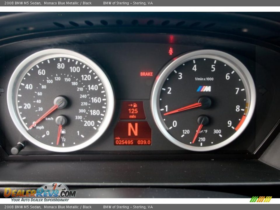 2008 BMW M5 Sedan Monaco Blue Metallic / Black Photo #16