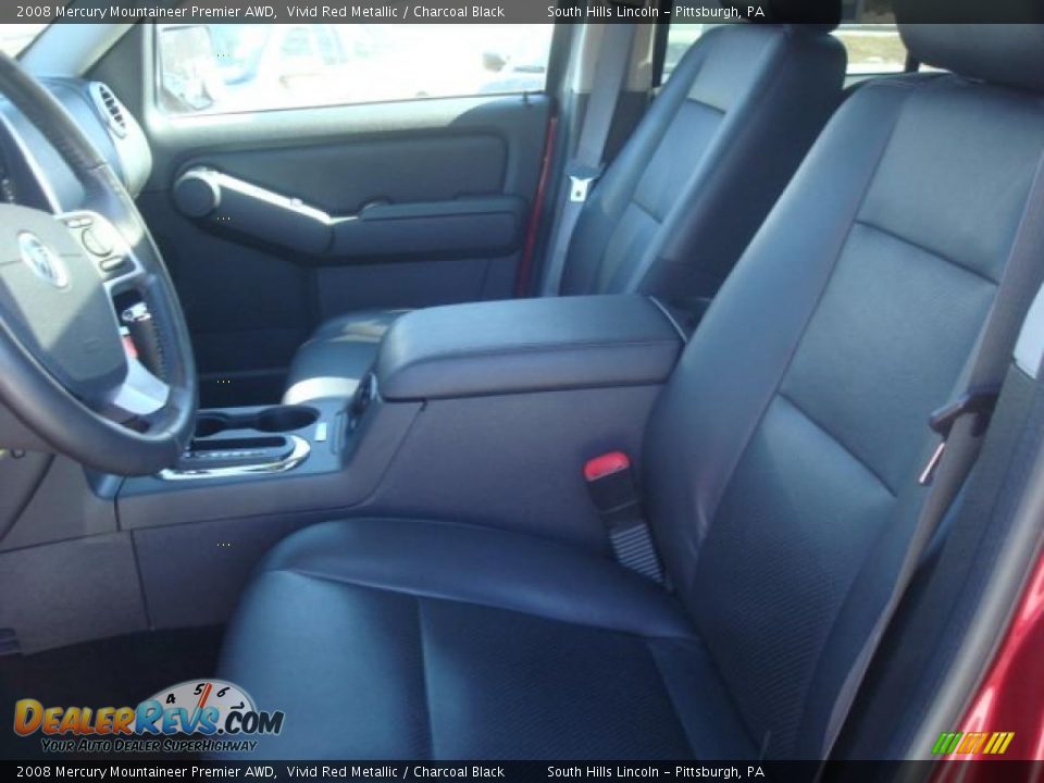 2008 Mercury Mountaineer Premier AWD Vivid Red Metallic / Charcoal Black Photo #8