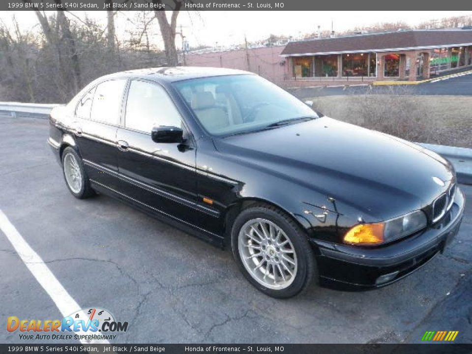 1999 BMW 5 Series 540i Sedan Jet Black / Sand Beige Photo #6