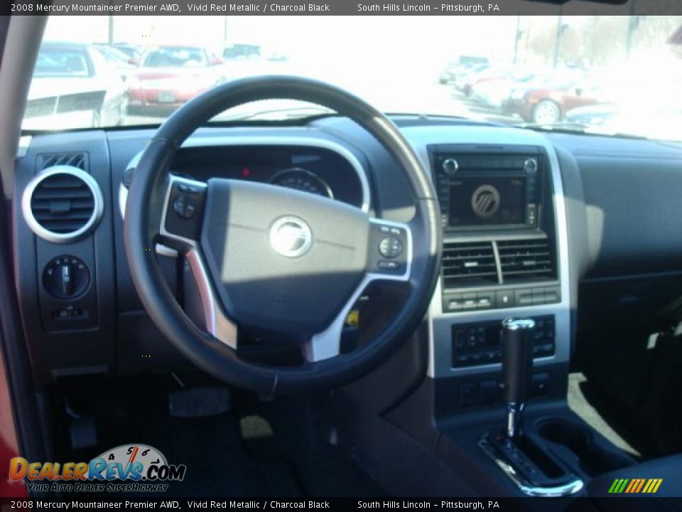 2008 Mercury Mountaineer Premier AWD Vivid Red Metallic / Charcoal Black Photo #10