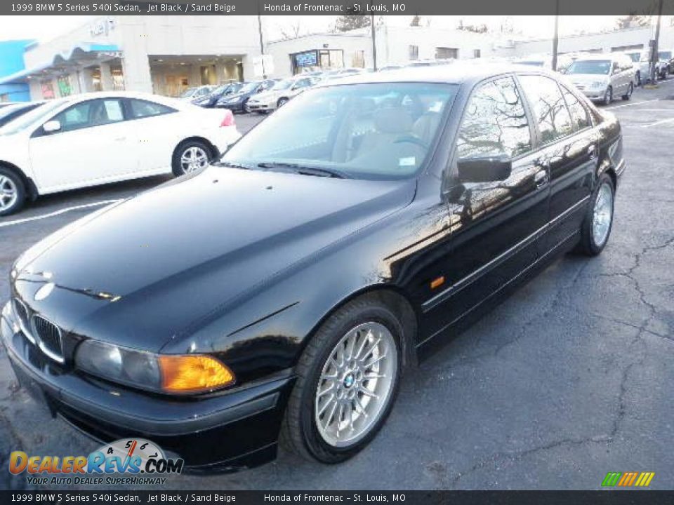 1999 BMW 5 Series 540i Sedan Jet Black / Sand Beige Photo #8