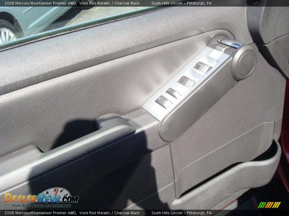 2008 Mercury Mountaineer Premier AWD Vivid Red Metallic / Charcoal Black Photo #11
