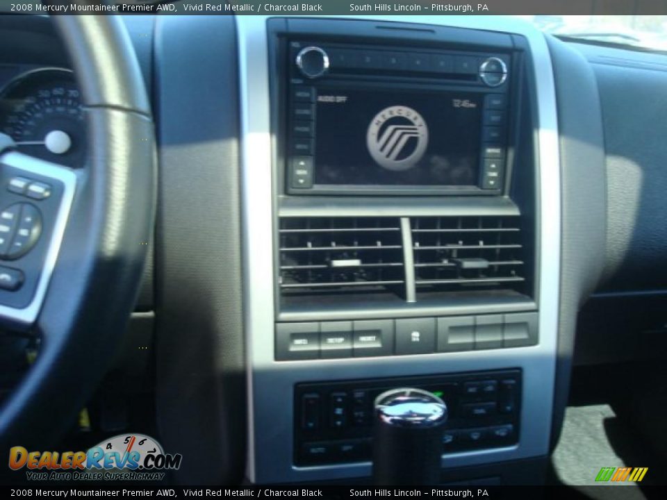 2008 Mercury Mountaineer Premier AWD Vivid Red Metallic / Charcoal Black Photo #13