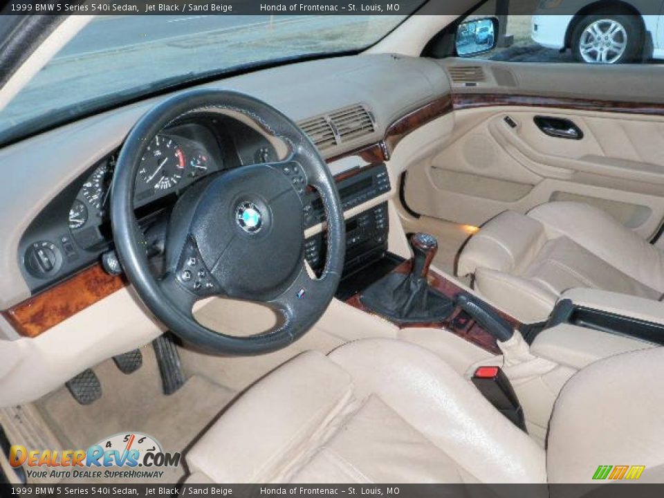 1999 BMW 5 Series 540i Sedan Jet Black / Sand Beige Photo #11