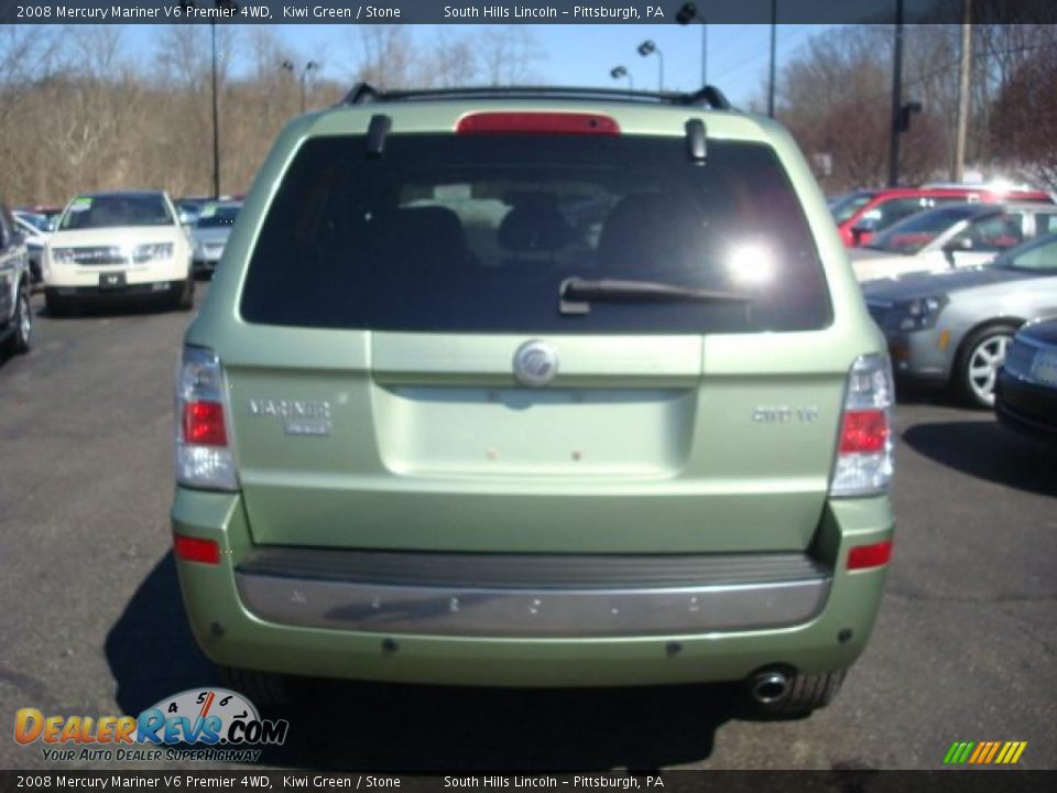 2008 Mercury Mariner V6 Premier 4WD Kiwi Green / Stone Photo #3