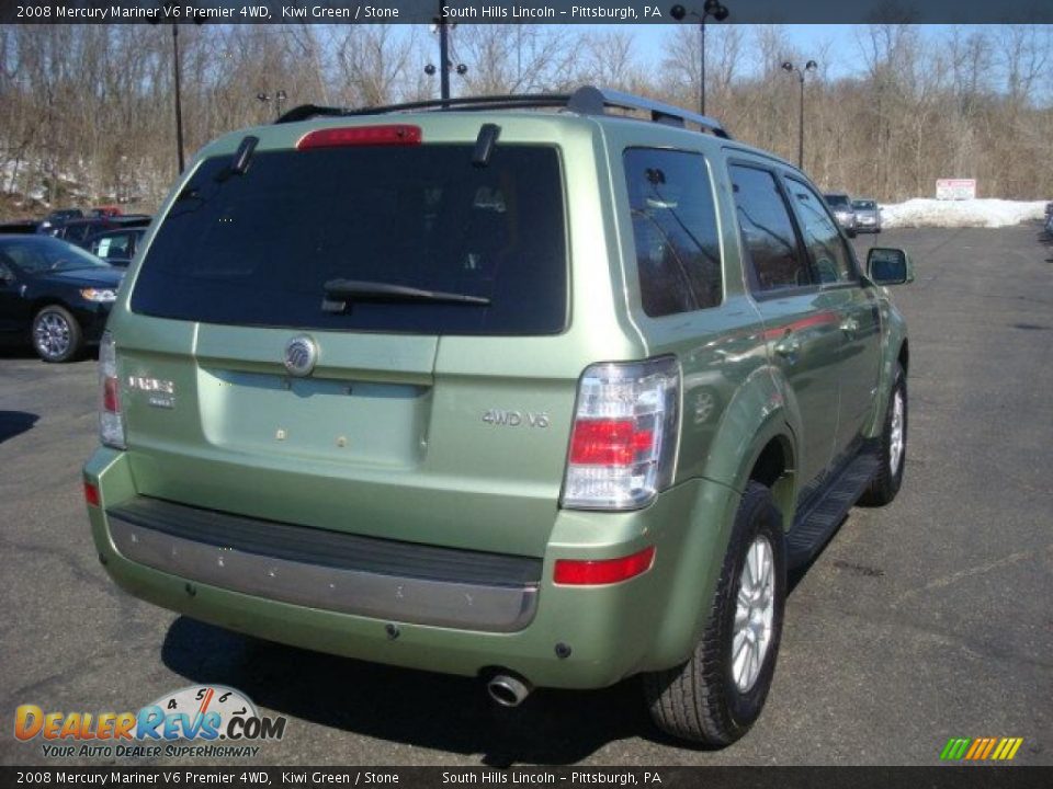 2008 Mercury Mariner V6 Premier 4WD Kiwi Green / Stone Photo #4