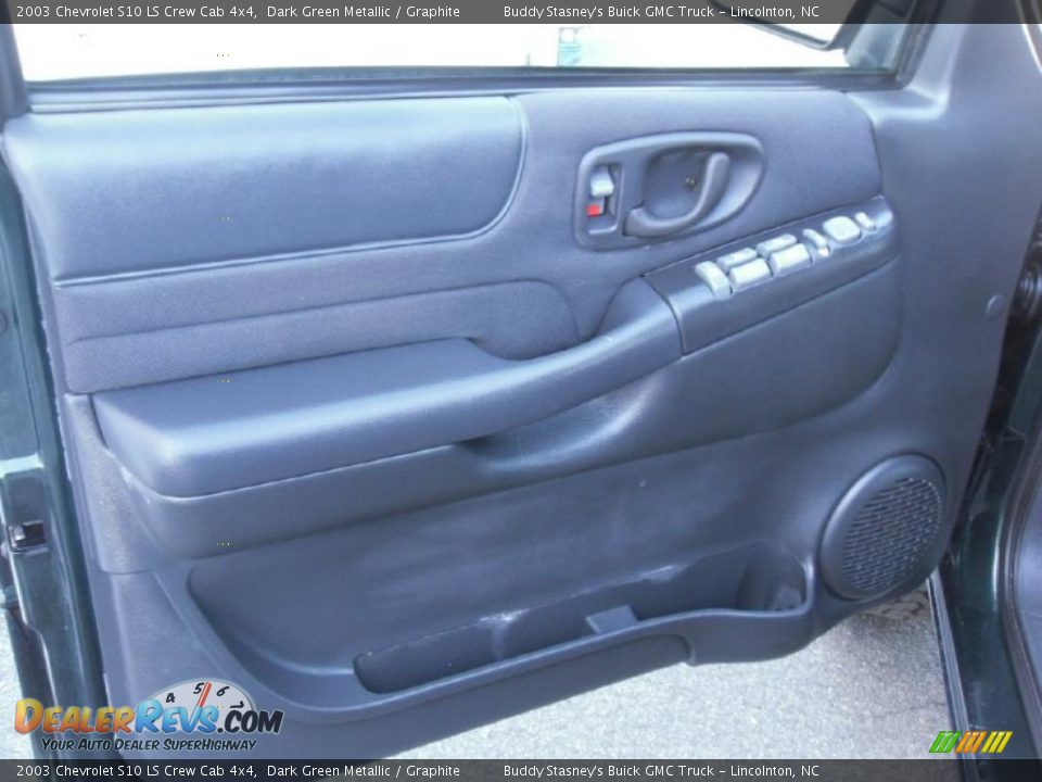 2003 Chevrolet S10 LS Crew Cab 4x4 Dark Green Metallic / Graphite Photo #11