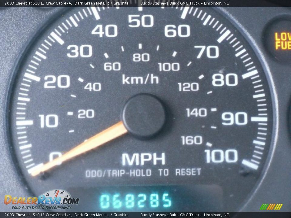 2003 Chevrolet S10 LS Crew Cab 4x4 Dark Green Metallic / Graphite Photo #29