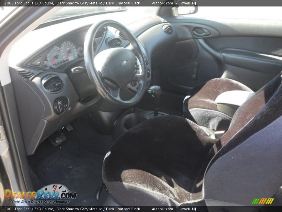 2001 Ford Focus ZX3 Coupe Dark Shadow Grey Metallic / Dark Charcoal Black Photo #9